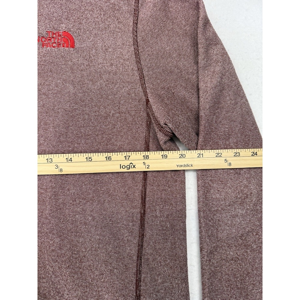 The North Face Lightweight 1/4 Zip Fleece Burgundy Red Medium - Picture 5 of 7